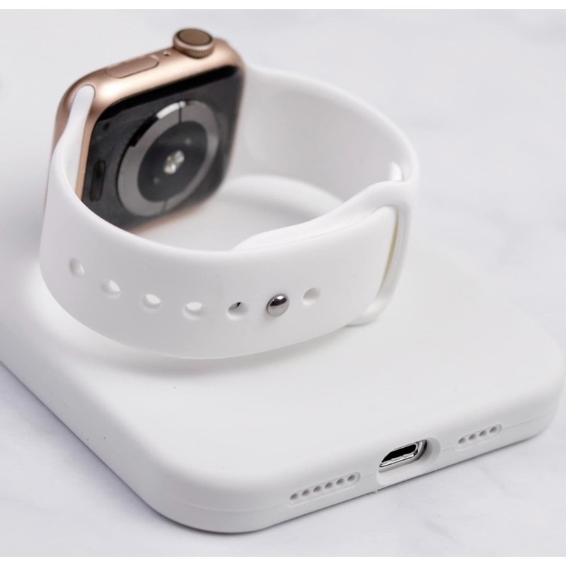 dây cao su trắng sang chảnh dành cho applewatch