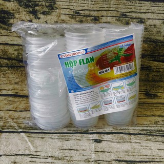 Set 50c Hộp đựng bánh flan nhựa PP size lớn - Flan mold