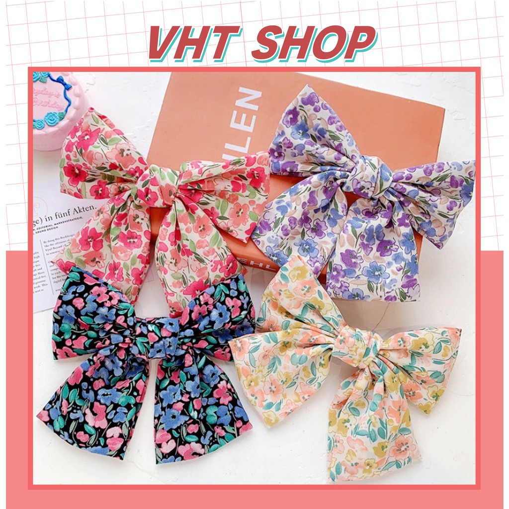 Kẹp tóc Hàn Quốc, kẹp tóc nơ nữ đẹp nhiều màu thời trang xinh xắn P167 - VHT SHOP