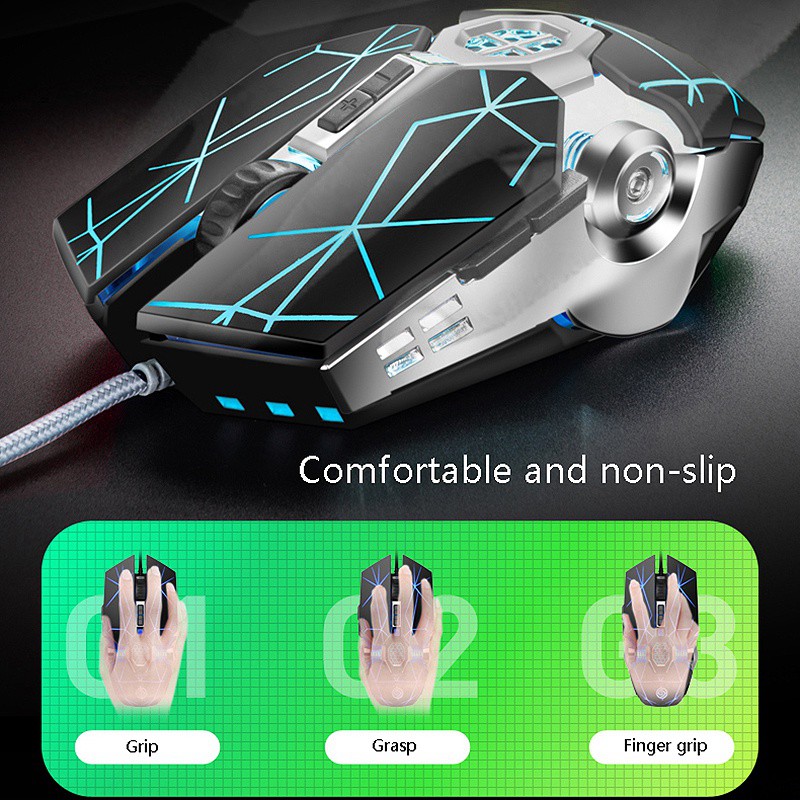 High Quality RGB Colorful Dazzling Gaming Mouse Ergonomic Wired Mouse 7-Button