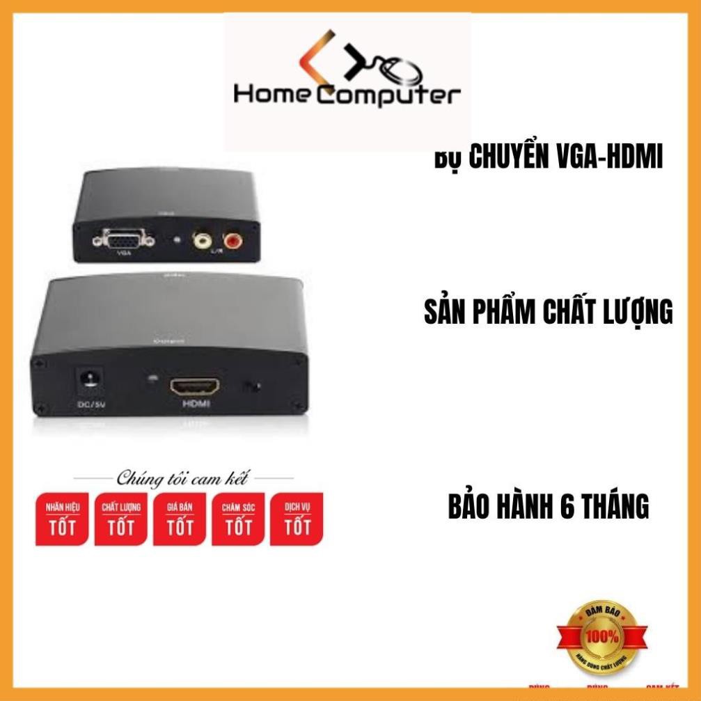 Bộ Chuyển Đổi - Bộ chuyển VGA sang HDMI chính hãng, tín hiệu tốt, kèm nguồn sạc. BH 6 tháng - Home.mall