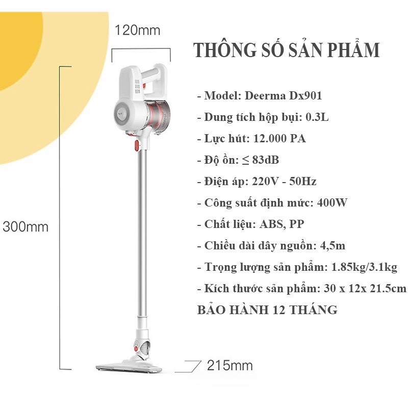 Máy hút bụi cầm tay THẾ HỆ MỚI DEERMA Hút Lông Chó Mèo,Hút Bụi Gia Đình Văn Phòng, Thảm Nỉ