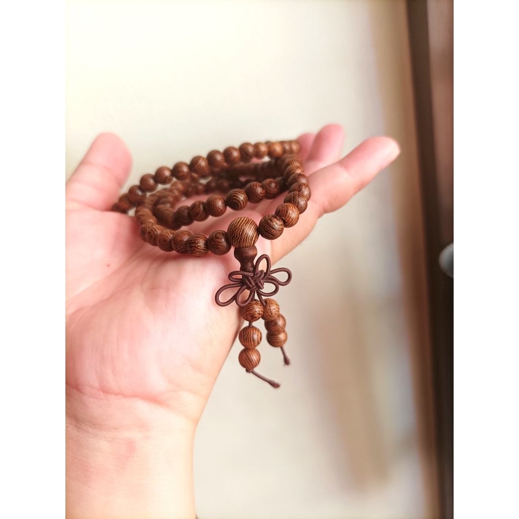 Vòng Tay Chuỗi Hạt Gỗ Coracara 108 Hạt 6mm quấn 4 vòng