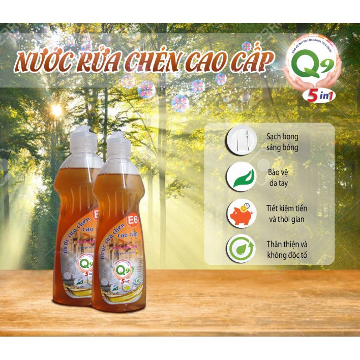 🌺Nước rửa chén Q9 400ml - nước dầu quế