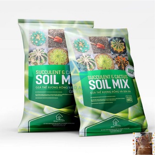 Đất trồng sen đá trộn sẵn - giá thể soil mix - 6kg