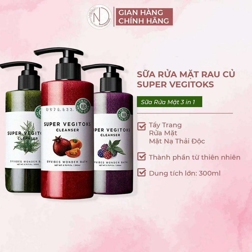 Sữa rửa mặt rau củ Super Vegitoks Cleanser thải độc 300ml