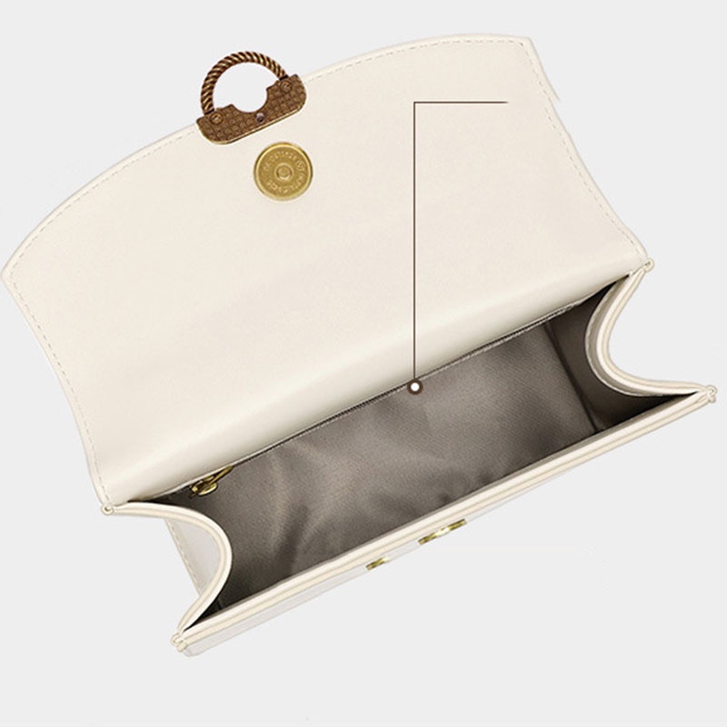 Túi đeo vai IELGY dáng vuông nhỏ dây đeo sợi xích thời trang dành cho nữ