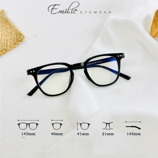 Gọng kính nhựa vuông nam nữ Emilie eyewear phụ kiện thời trang lutto