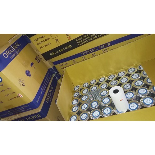 Giấy In Bill K80 Phi 80 Thùng 50 Cuộn, In Hóa Đơn Nhà Hàng, Caphe, Siê, Mịn, Giấy In Nhiệt, In,In Hóa Đơ