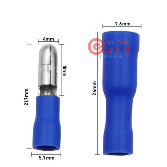 Đầu Cos Cốt nối dây điện - 50 cặp - Đầu ghim dây điện - đầu nối dây một màu ❤️freeship❤️