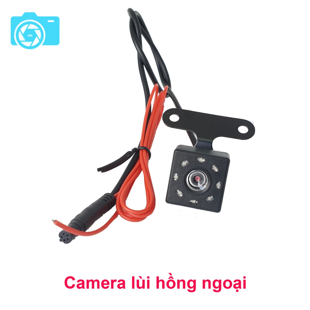 Camera lùi hông ngoại, 8 hồng ngoại, dây tín hiệu dài 5 -10 mét - chỉ dùng cho camera hành trình