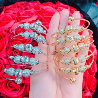 Vòng tay bi kiểu 6 hàng dát vàng 18k mẫu mới