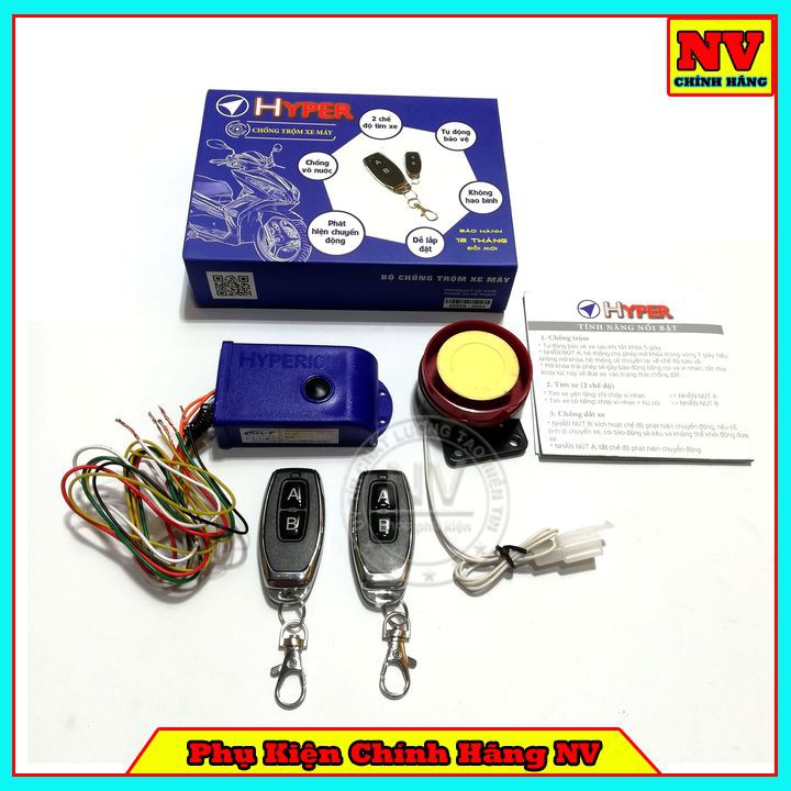 Chống Trộm Xe Máy Hyper Chính Hãng MVS Dùng Cho Nhiều Dòng Xe - BH 1 Năm