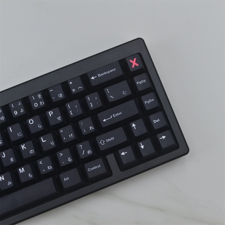 129 Phím GMK màu đen tối giản Keycaps Cherry Profile Nhật Bản PBT Dye Sub Bàn phím cơ Keycaps