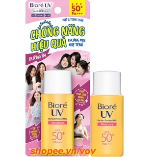 Sữa Chống Nắng 25ml Biore UV Perfect Protect Milk Moisture Dưỡng Ẩm SPF50+/PA+++, Vov Cung Cấp & Bảo Trợ.