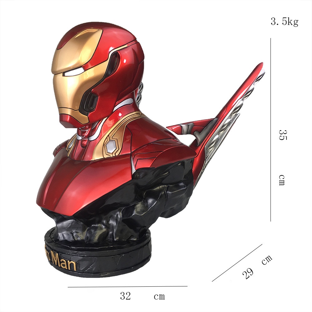 (Hàng có sẵn) Mô hình tượng bán thân Iron Man Mk50 Damage cao cấp tỉ lệ 1/2