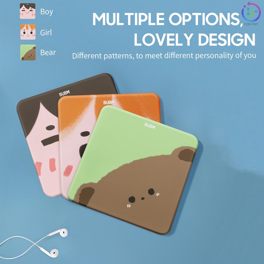 BUBM Cartoon Mouse Pad Soft Multiple Options Lovely Design Silicone Filling Smooth &amp; Durable Non-slip Soft-bounce Green