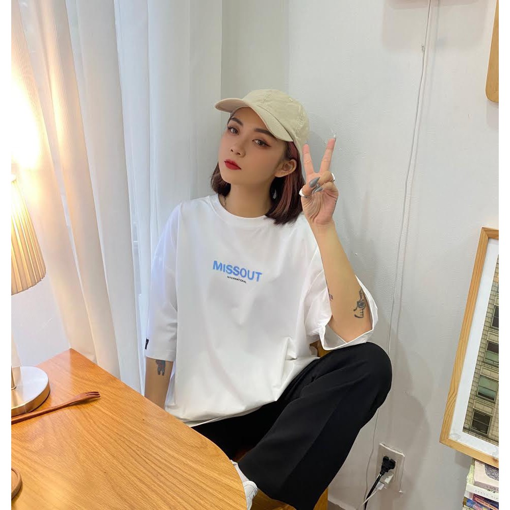 Áo thun tay lỡ 💸 MISSOUT 💸 phông Unisex nam nữ tee oversize form rộng pull Ulzzang Streetwear Hàn Quốc vải mềm