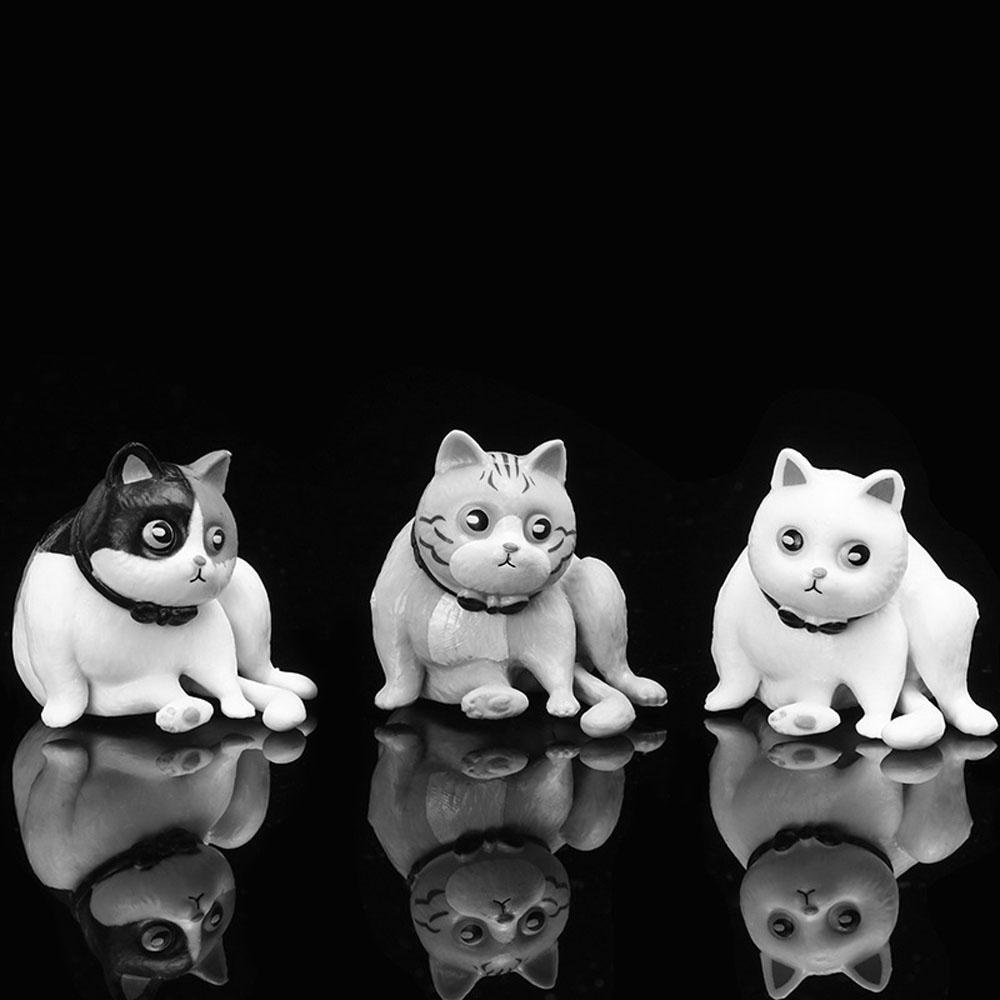 Set 5 Mô Hình Mèo Hoạt Hình Trang Trí Đáng Yêu