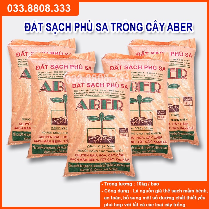 Đất phù sa dinh dưỡng ABER (1kg) - Đất Chuyển Trồng rau, hoa, cây cảnh