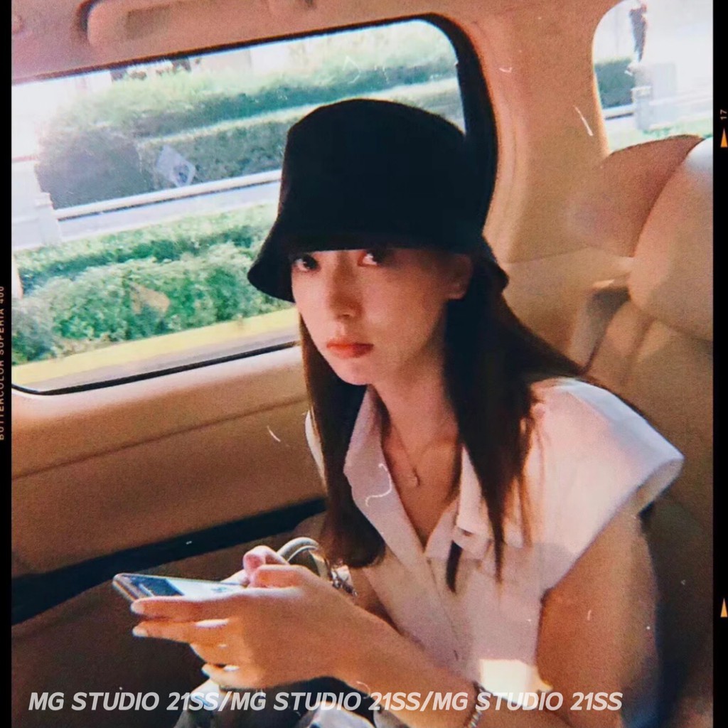 Mũ tai bèo MG STUDIO vải nylon màu trơn dễ thương đội được hai mặt