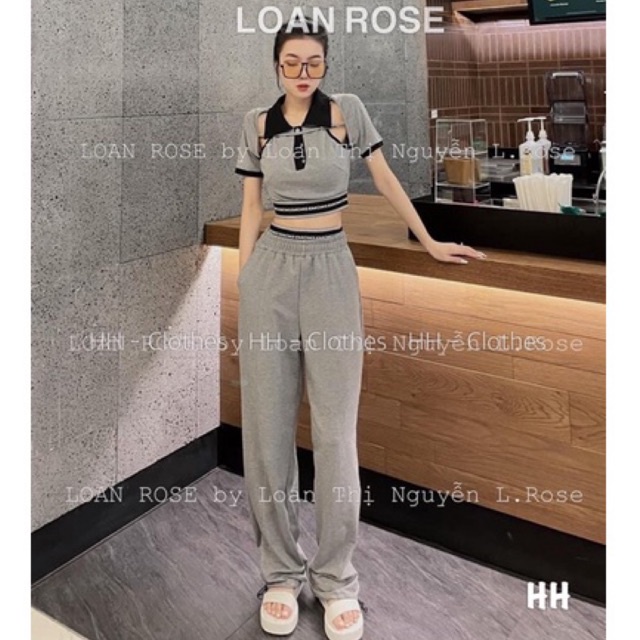 Bộ thể thao croptop bo viền sịn đét