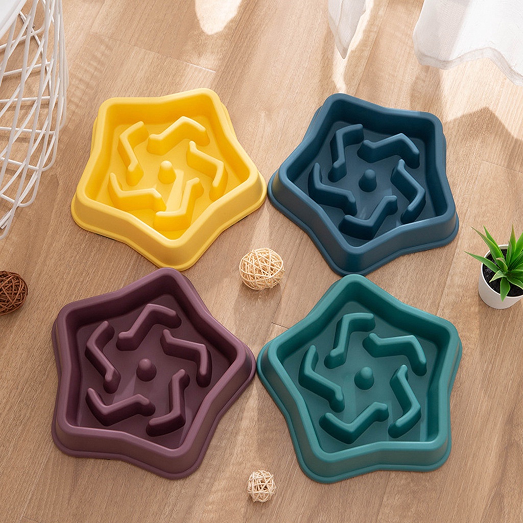 Bộ Tô Đựng Thức Ăn Chậm Chống Kẹt Tay Dành Cho Chó Mèo