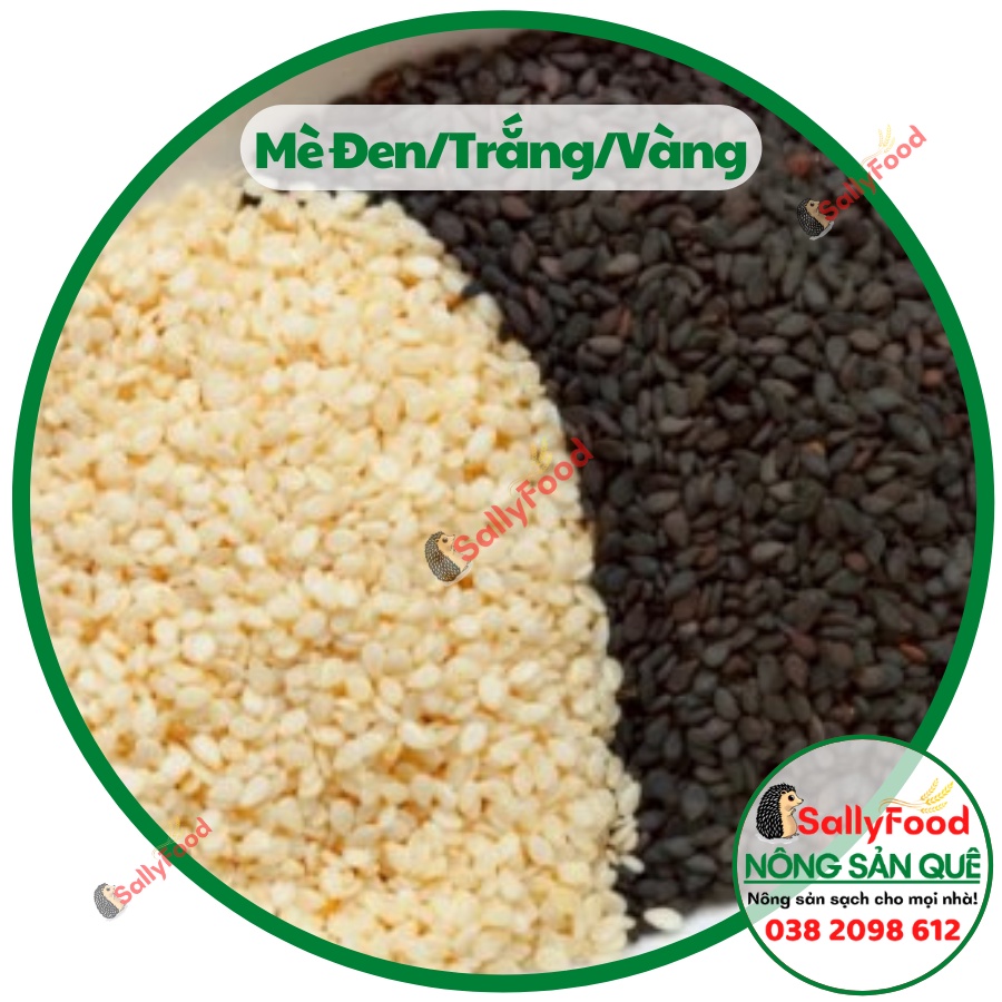 Mè Vàng Nguyên Vỏ Mè Đen Mè Trắng Hữu Cơ SallyFood 250g 500g 1kg Hạt Vừng Đen Trắng Vàng Organic Sạch Sống Chưa Rang