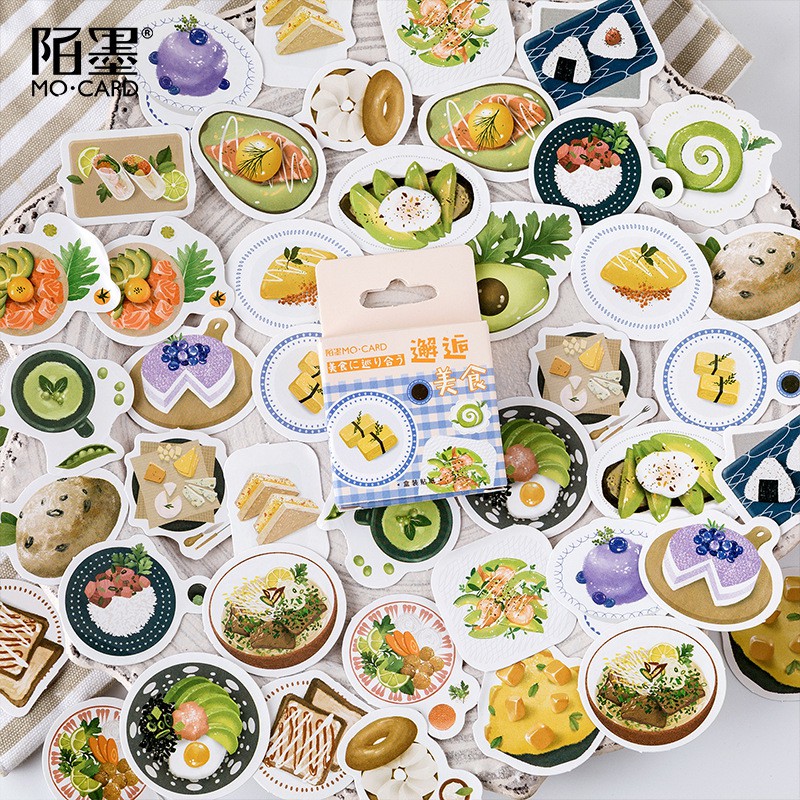 Bộ sticker/ Hình dán Các Loại Món Ăn (46 Hình) - Sticker Sushi