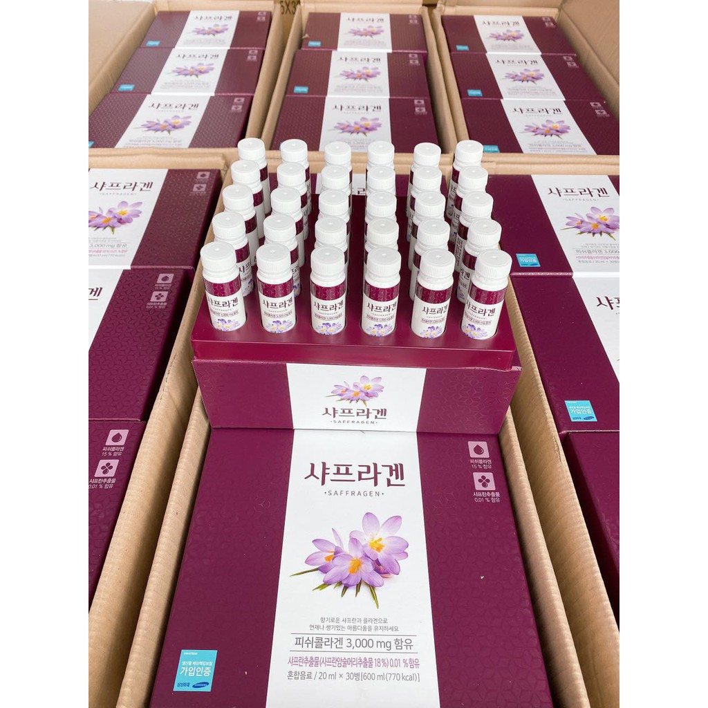 [HCM]Nước Uống Nhụy Hoa Nghệ T&acircy Saffron Collagen 3000Mg 30 Chai