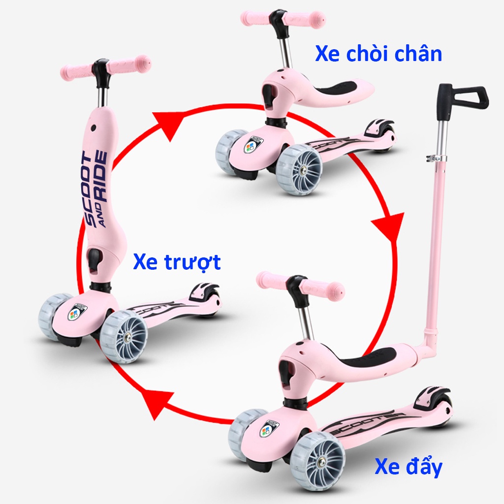 Xe scooter cho bé, Xe Scooter And Ride Novo X9 Xe Scooter - Xe chòi chân chính hãng