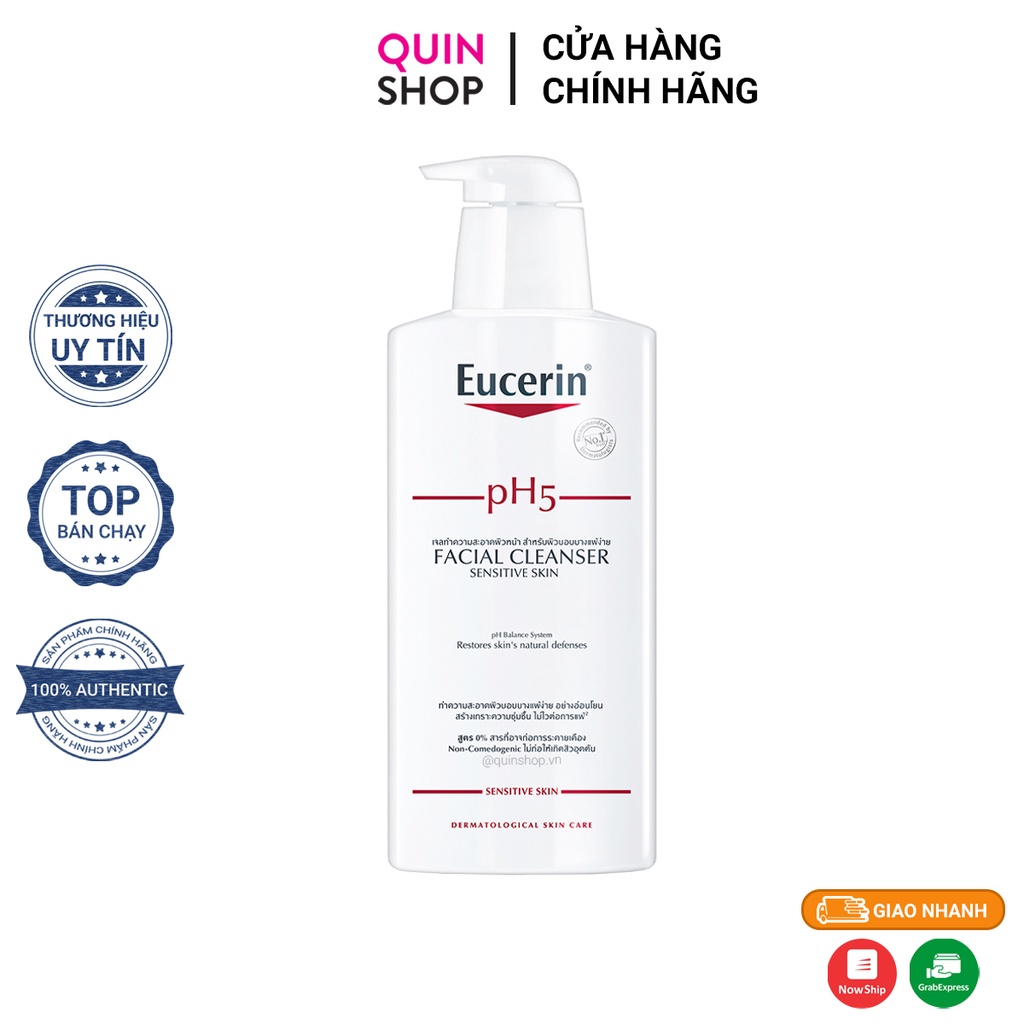 Sữa Rửa Mặt Dịu Nhẹ Cho Da Nhạy Cảm Eucerin Sensitive Skin Facial Cleanser