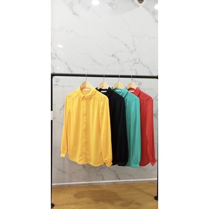 áo sơ mi công sở dài tay, xanh và đỏ hãng xịn vnxk