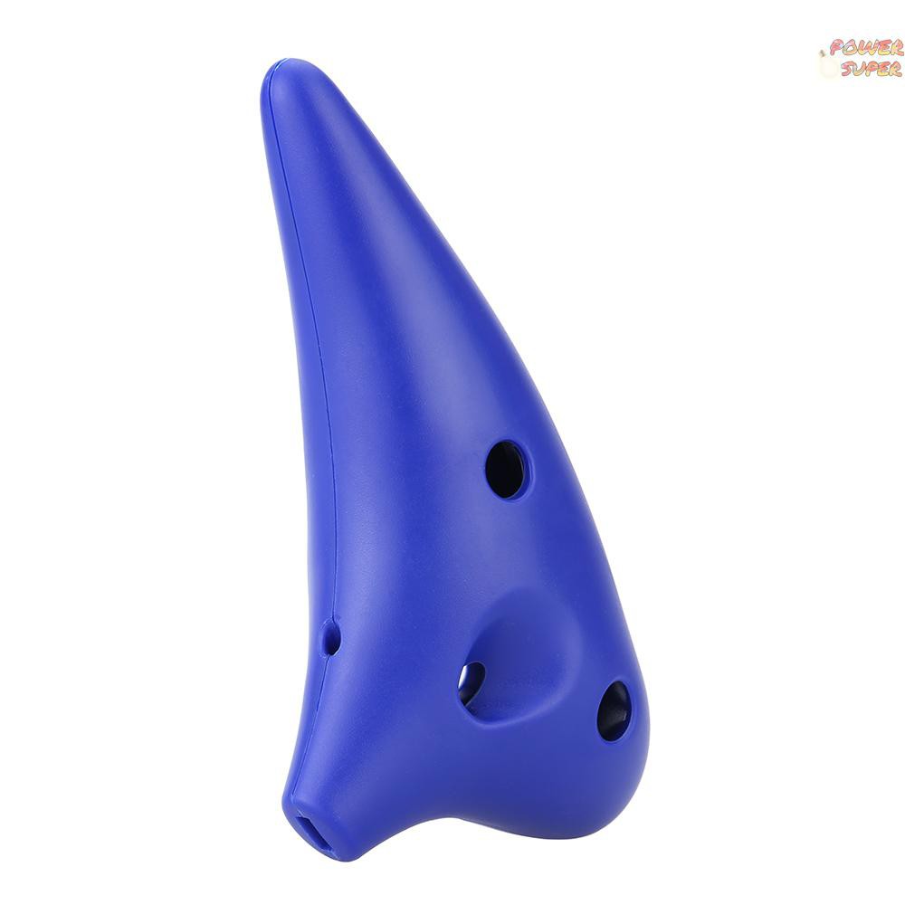 PSUPER 12 Holes Plastic Ocarina Flute Alto C Musical Instrument with Music Score for Music Lover and Beginner