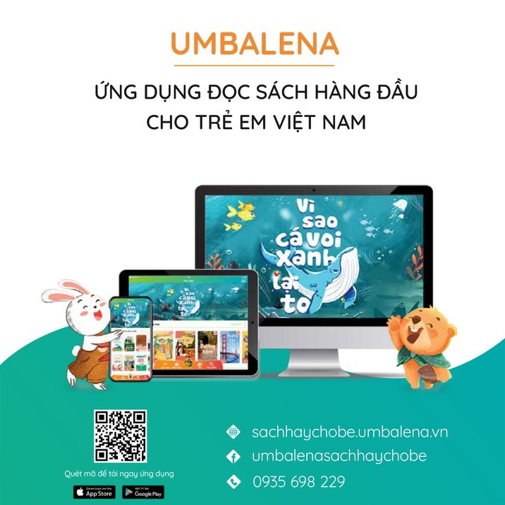 Toàn Quốc [E-Voucher/Voucher Giấy] Umbalena_Gói Anh Việt 1 năm_Ứng dụng đọc sách dành cho trẻ em