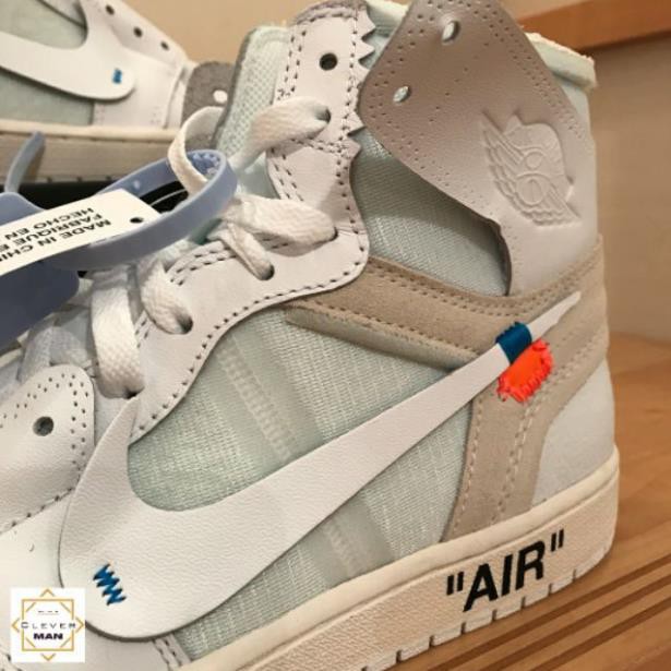 (BẢN SIÊU CẤP - TẶNG MÓC KHÓA) Giày thể thao nam nữ AIR JORDAN 1 OFF WHITE Full Trắng siêu đẹp | BigBuy360 - bigbuy360.vn