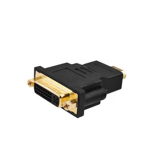 Đầu đổi từ HDMI đầu kim sang DVI I 24+5 lỗ đầu cái - đi 2 chiều UNITEK YA 006