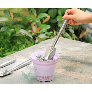 Bộ dụng cụ làm vườn 3 món inox -dc3389