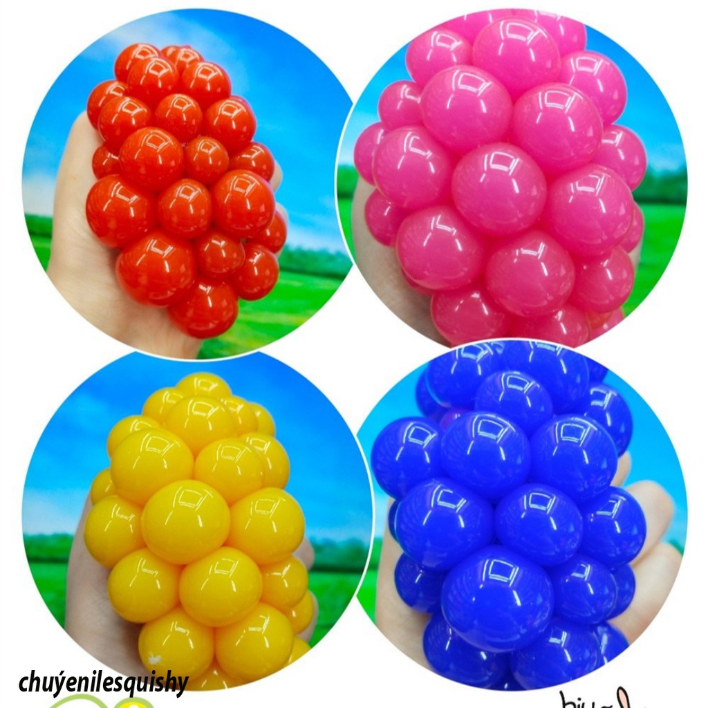 [LOẠI TO] Trứng Lưới Slime - Nho Trút Giận- Quả Bóng Lưới Slime - Stress Ball