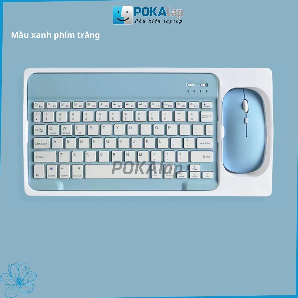 Bộ bàn phím và chuột máy tính bluetooth không dây POKA43 10 inch gọn nhẹ, tiện lợi – POKALAP