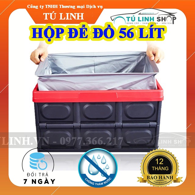  Hộp đựng đồ để cốp xe ô tô có thể gấp gọn dung tích 56 lít và 30 lít