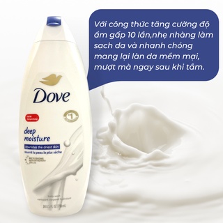 Sữa Tắm Dove Deep Moisture Hydratation Profonde Dưỡng Ẩm Chuyên Sâu Như Spa Tại Nhà 710ml