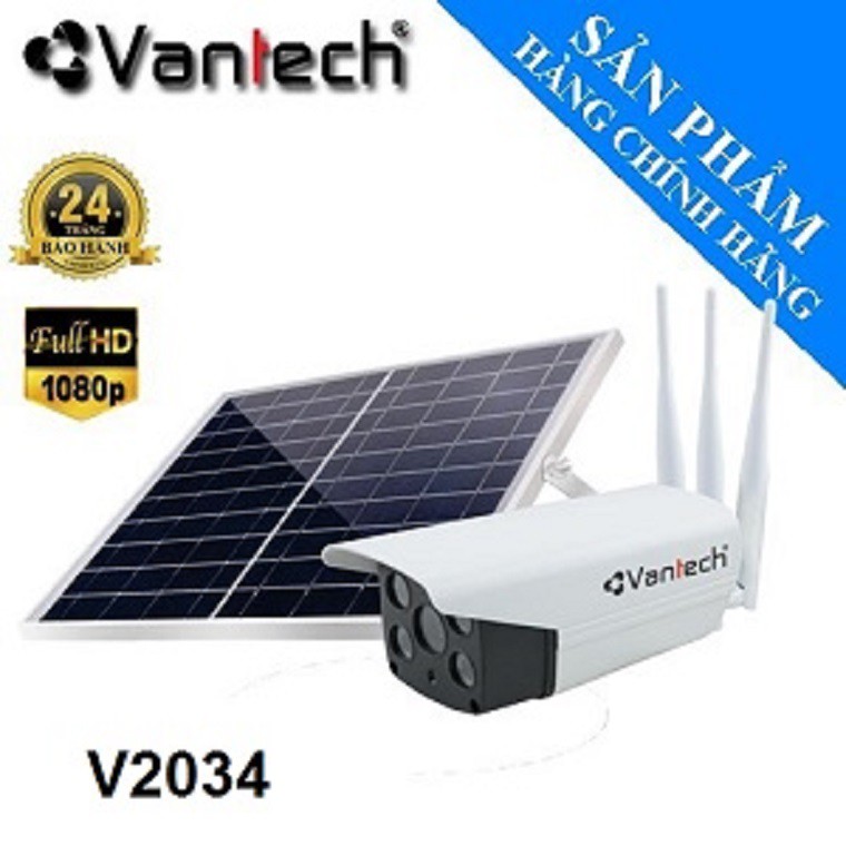 Camera IP Solar Wifi 2.0 Megapixel VANTECH V2034