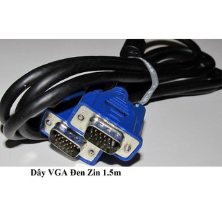 Dây tín hiệu màn hình cổng VGA Tròn xanh đen 1.5m
