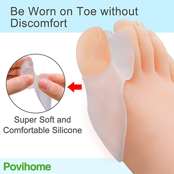 Set 2 Đệm Silicone Tách Ngón Chân Cái Giảm Đau Chăm Sóc Chân