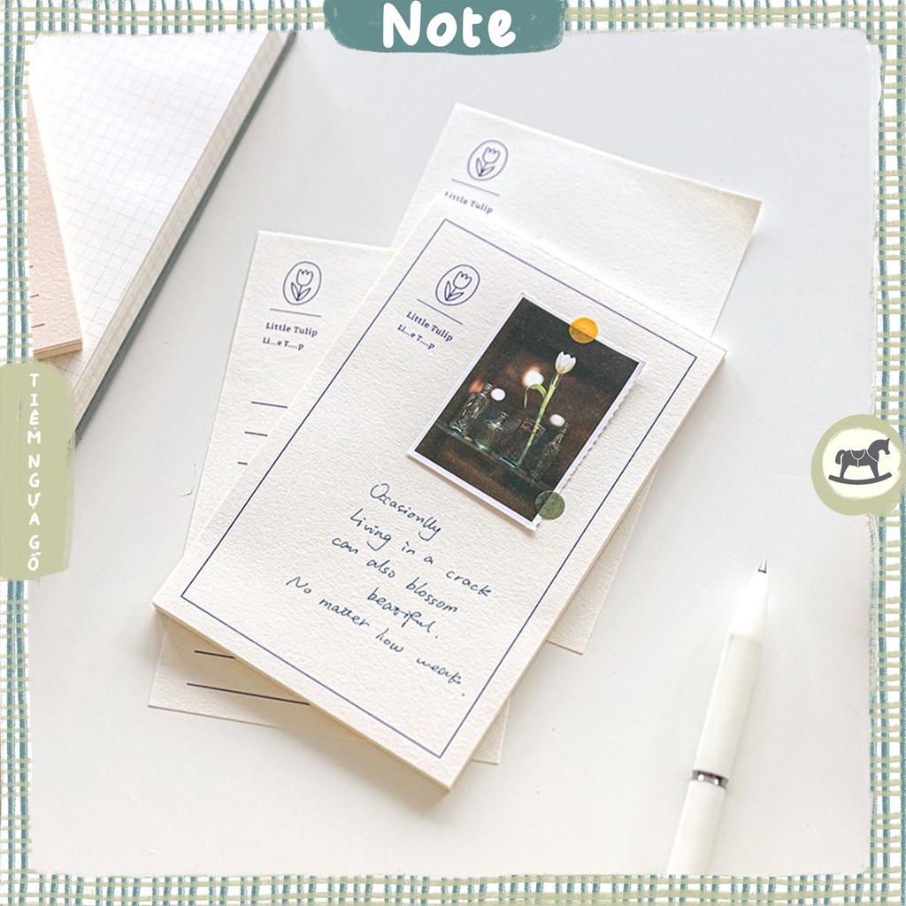 Tập 30 Note Basic Kiểu Hàn A6 Trang Trí Tường, Ảnh Ghi Chú, Decor, Sổ Tay, Planner, Bullet Journal - Tiệm Ngựa Gỗ