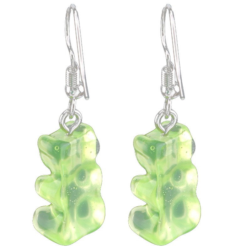 1 Đôi Bông Tai Thiết Kế Hình Gấu Gummy Mini Sáng Tạo Đáng Yêu Cho Nữ