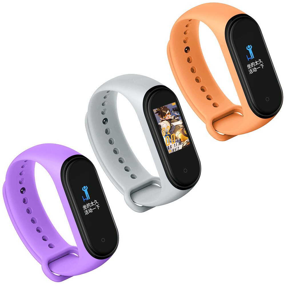 ✻✁Dây Đeo Cao Su Thay Thế Cho Xiaomi Miband 3 4  Thời Trang Chống Nước Chất Lượng