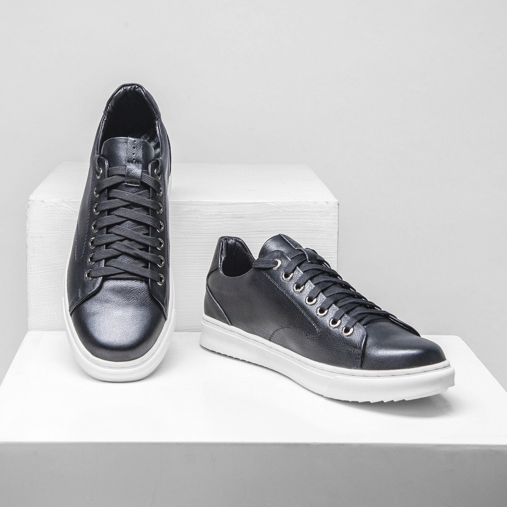 Giày nam Sneaker Da Bò Đen, giày da nam cao cấp và thời trang.