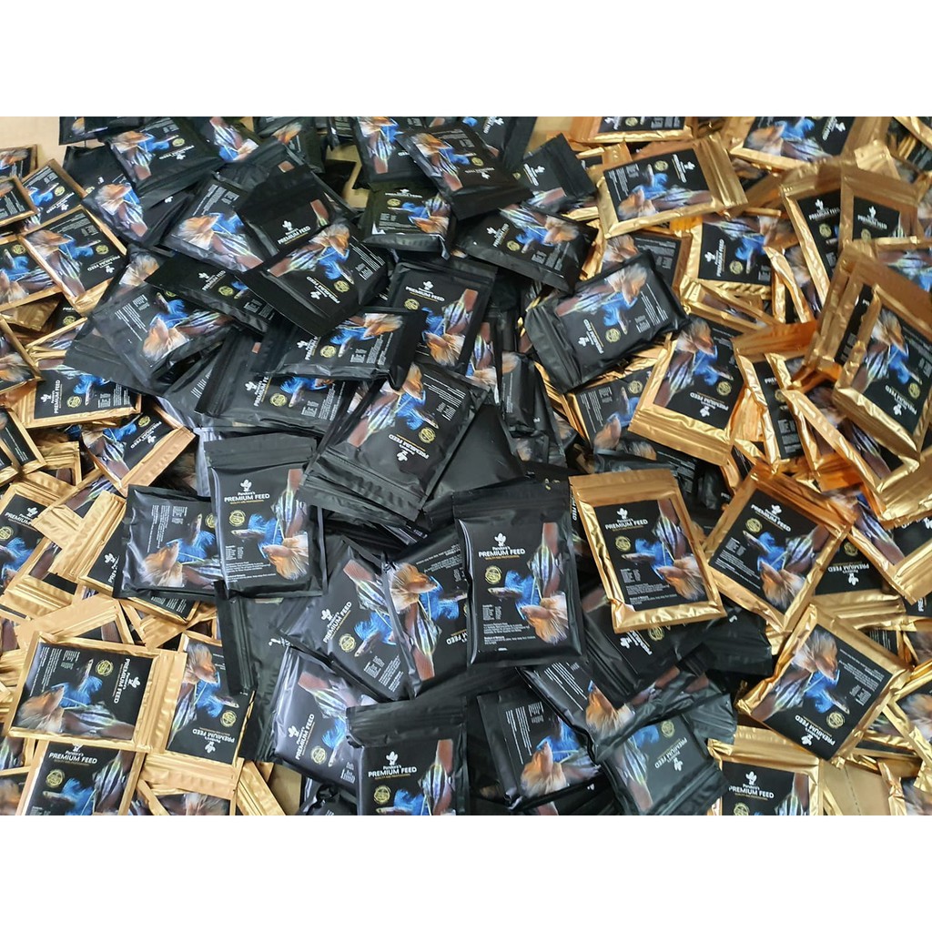 Cám pandora PREMIUM BLACK 50G - THỨC ĂN LOẠI TỐT CHO CÁ BẢY MÀU BETTA